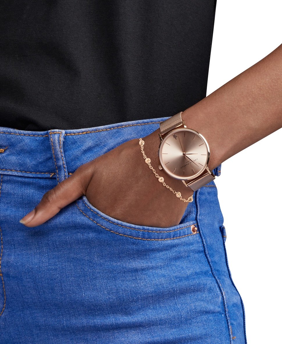 Amelia Parker sada hodinek a náramku Růžově zlatá 6