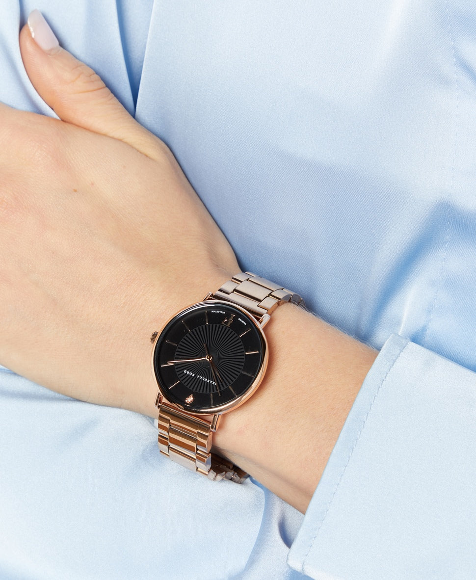 Isabella Ford hodinky s diamantem Růžově zlatá 4