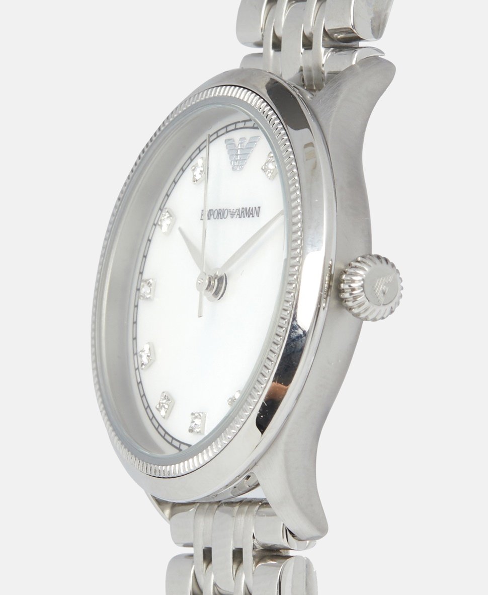 Emporio Armani hodinky Stříbrná 2