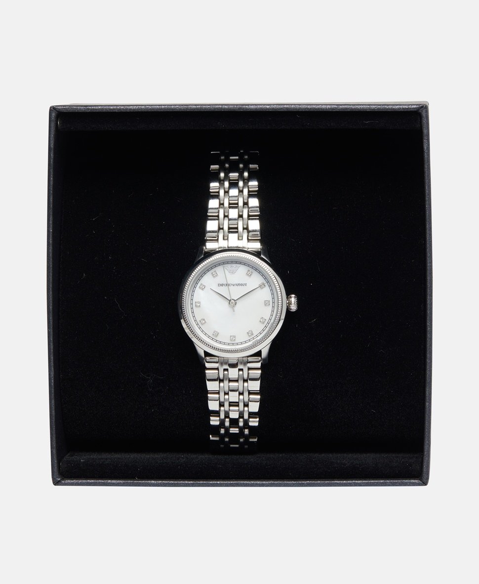 Emporio Armani hodinky Stříbrná 4