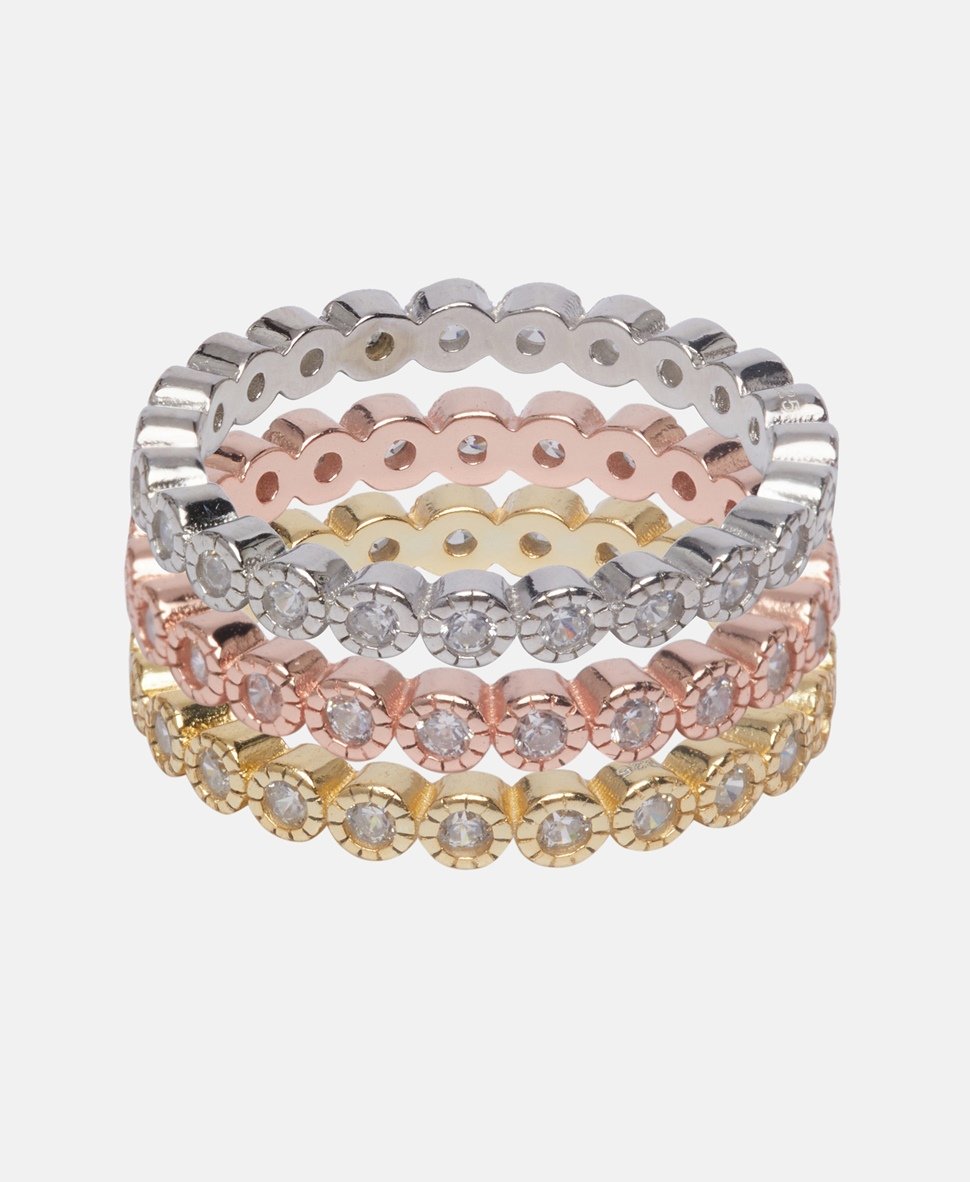 Lawrence Grey Jewelry prsteny, sada 3 kusů Růžově zlatá 1