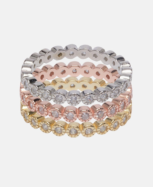 Lawrence Grey Jewelry prsteny, sada 3 kusů Růžově zlatá 1