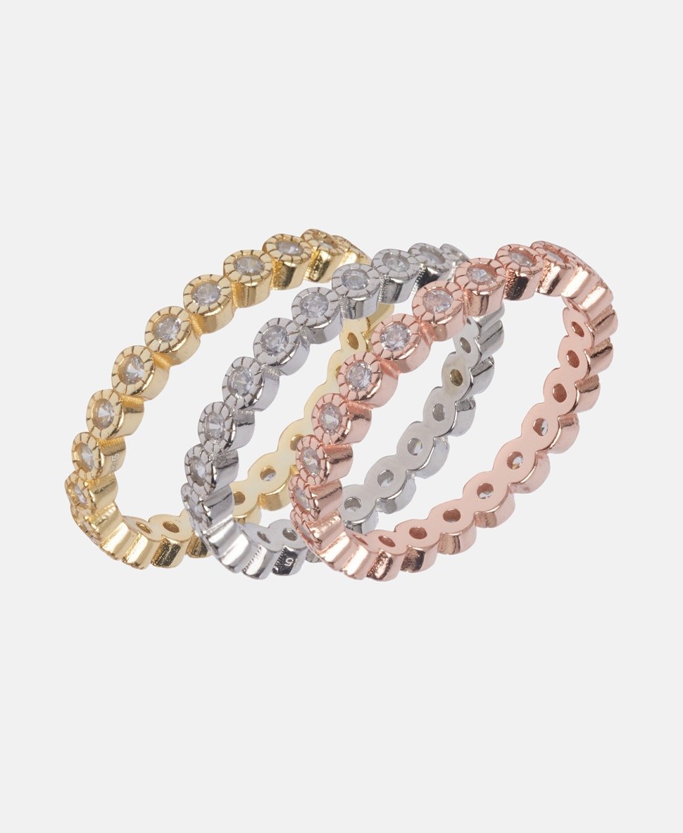 Lawrence Grey Jewelry prsteny, sada 3 kusů Růžově zlatá 2