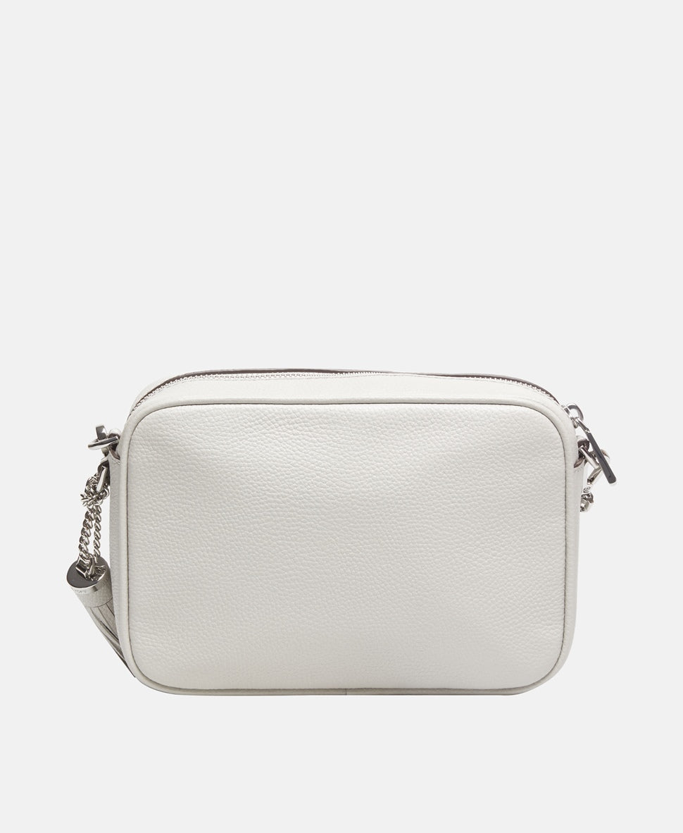Michael Michael Kors Kožená messenger taška Stříbrná 4
