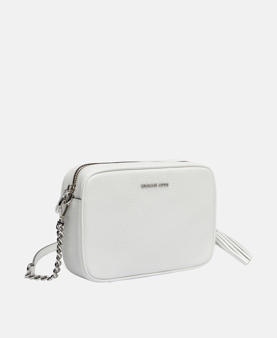 Michael Michael Kors Kožená messenger taška Bílá 1