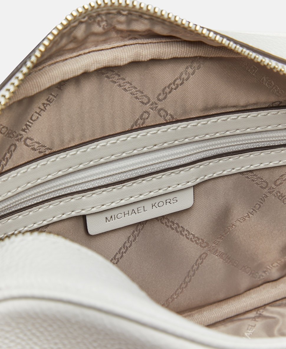 Michael Michael Kors Kožená messenger taška Bílá 3