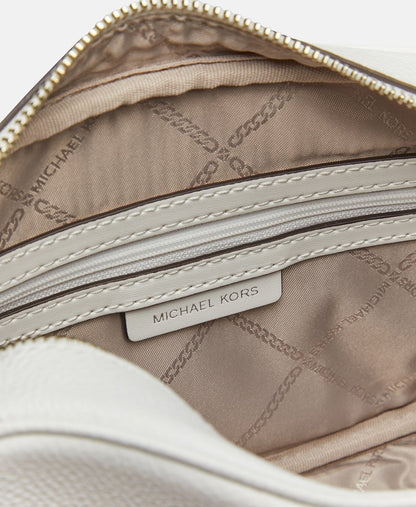 Michael Michael Kors Kožená messenger taška Bílá 3