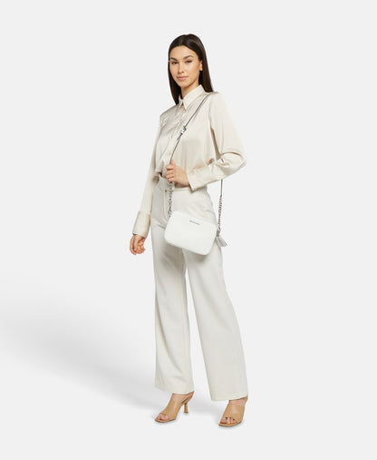 Michael Michael Kors Kožená messenger taška Bílá 5