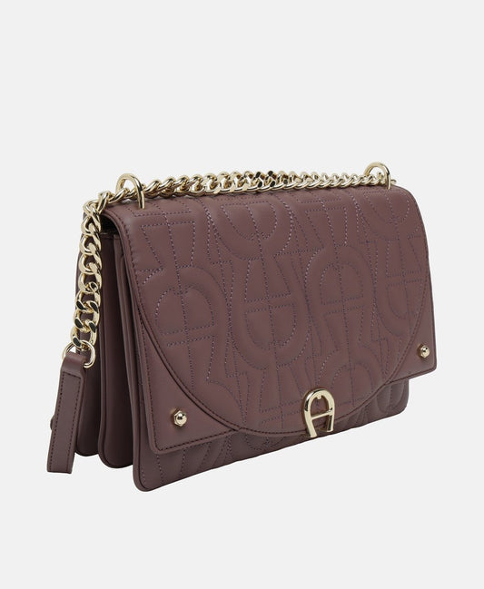 Aigner Kožená messenger taška Mauve 1