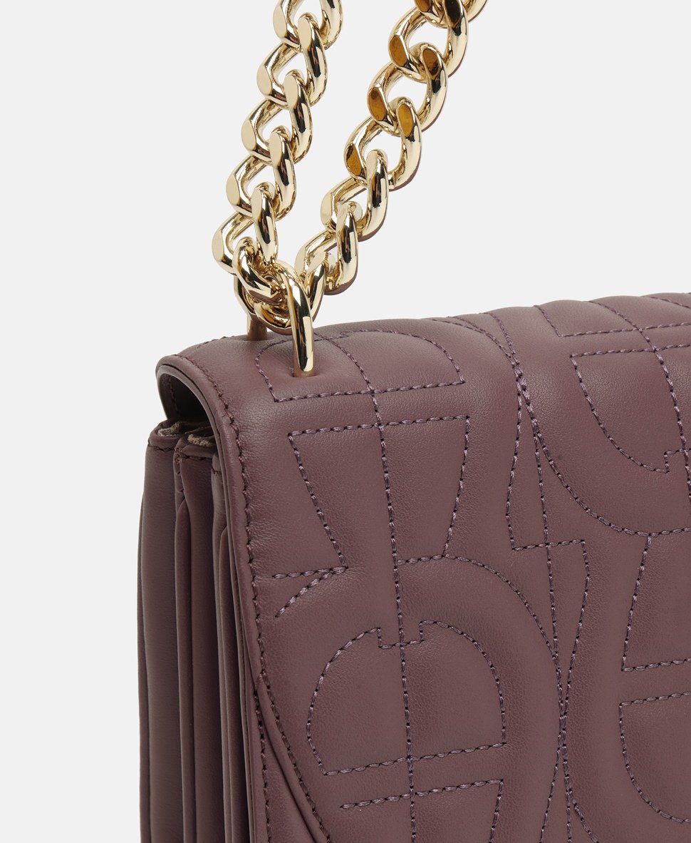 Aigner Kožená messenger taška Mauve 2