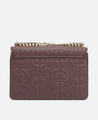 Aigner Kožená messenger taška Mauve 4