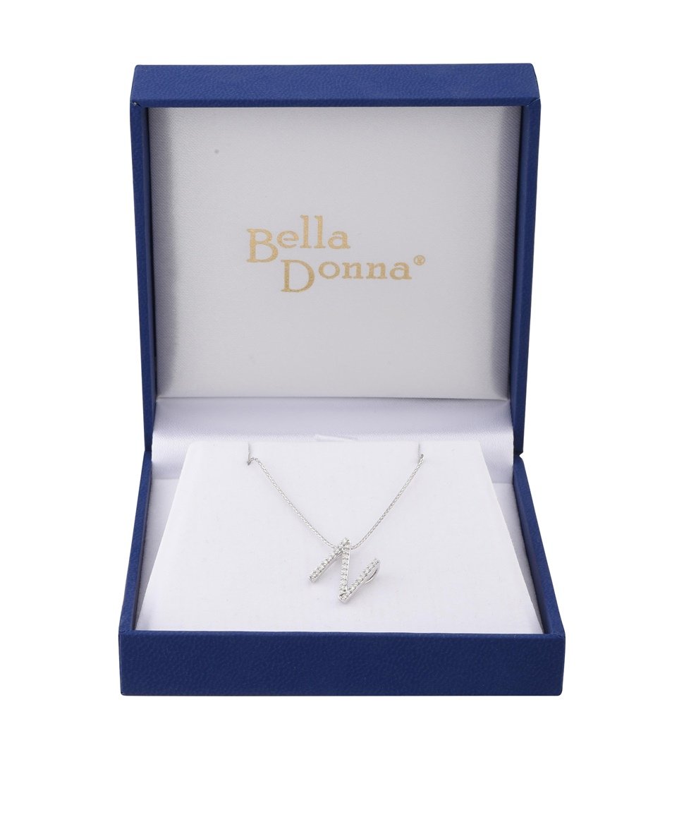 Bella Donna řetízek s přívěskem Bílé zlato 3
