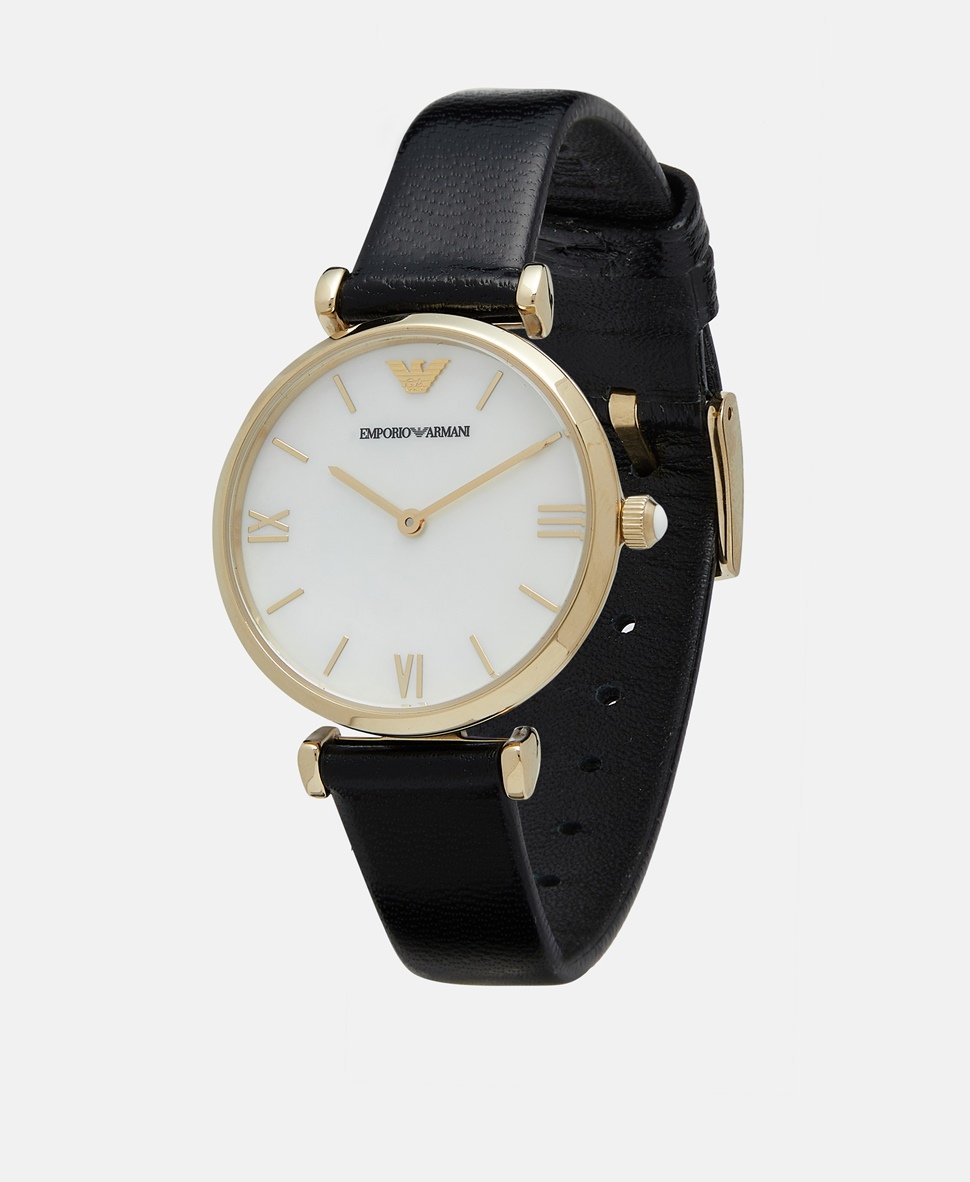 Emporio Armani hodinky Černá 1