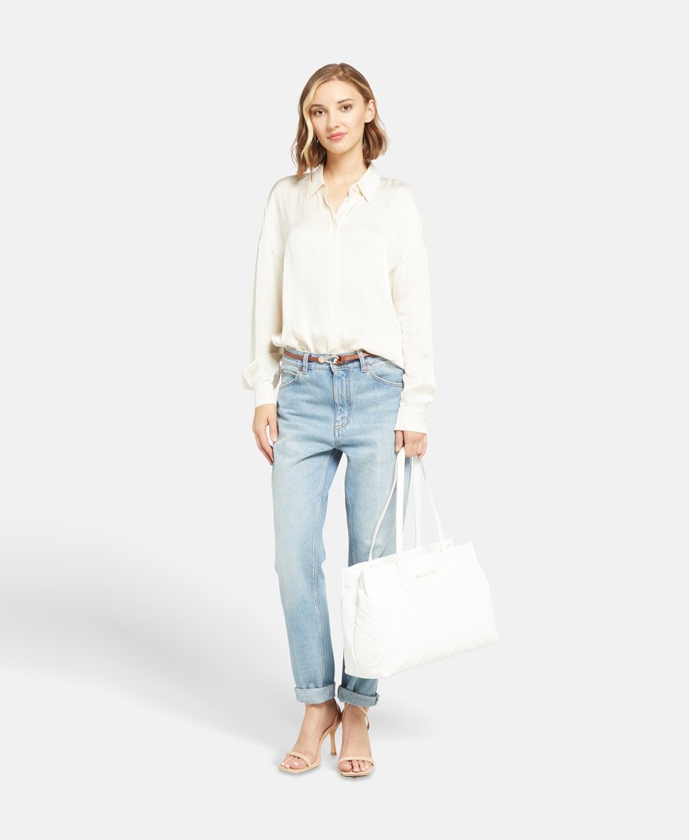 VALENTINO kabelka shopper Bílá 5