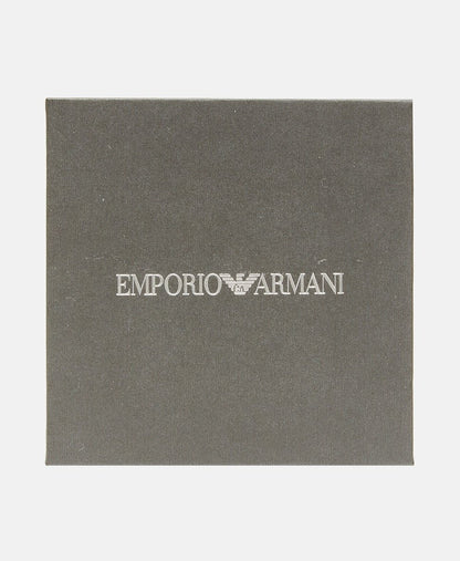 Emporio Armani kožený náramek Šedá 3