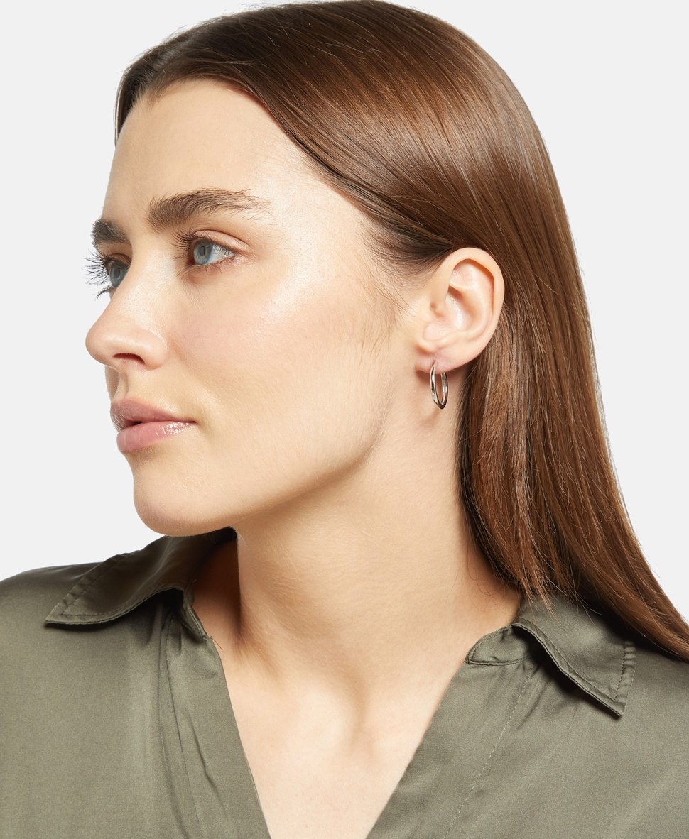 Lawrence Grey Jewelry Obručové náušnice Stříbrná 3
