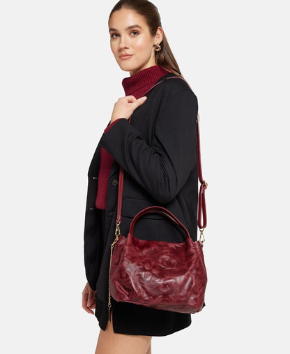 Anna Morellini kožená kabelka Červená 5