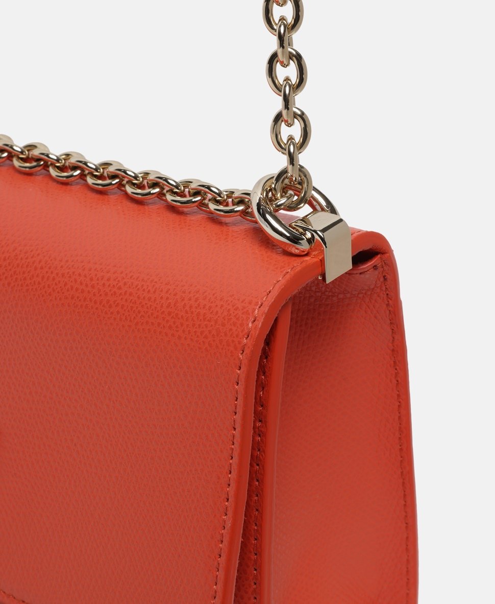 Furla Kožená messenger taška Oranžová 2