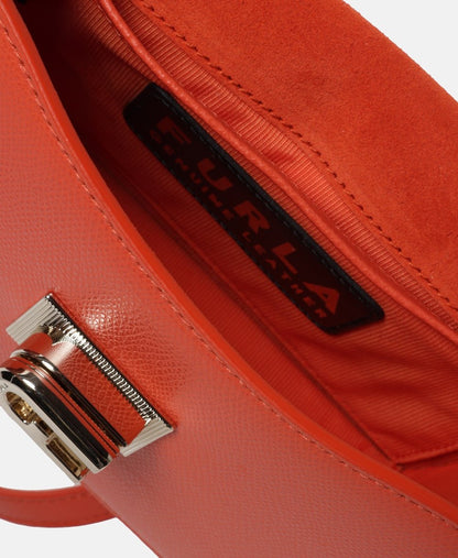 Furla Kožená messenger taška Oranžová 3