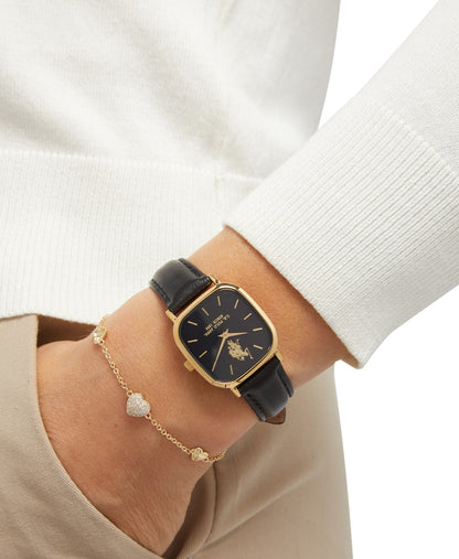 U.S. Polo Assn. sada hodinek a řetízkového náramku Zlatá 5