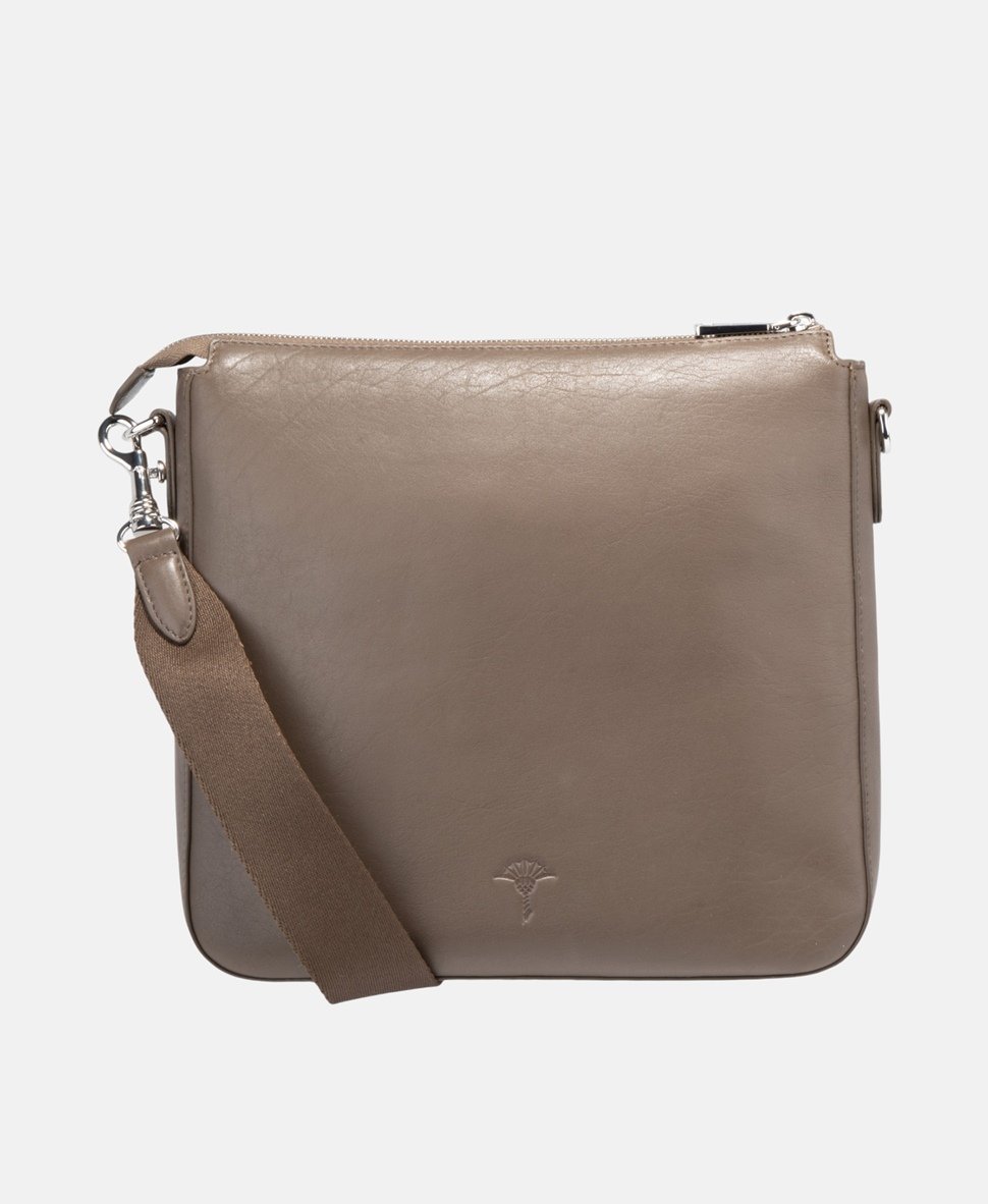 Joop! Kožená messenger taška Taupe 4
