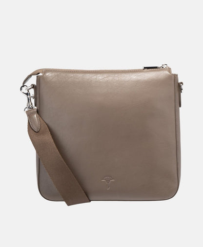 Joop! Kožená messenger taška Taupe 4