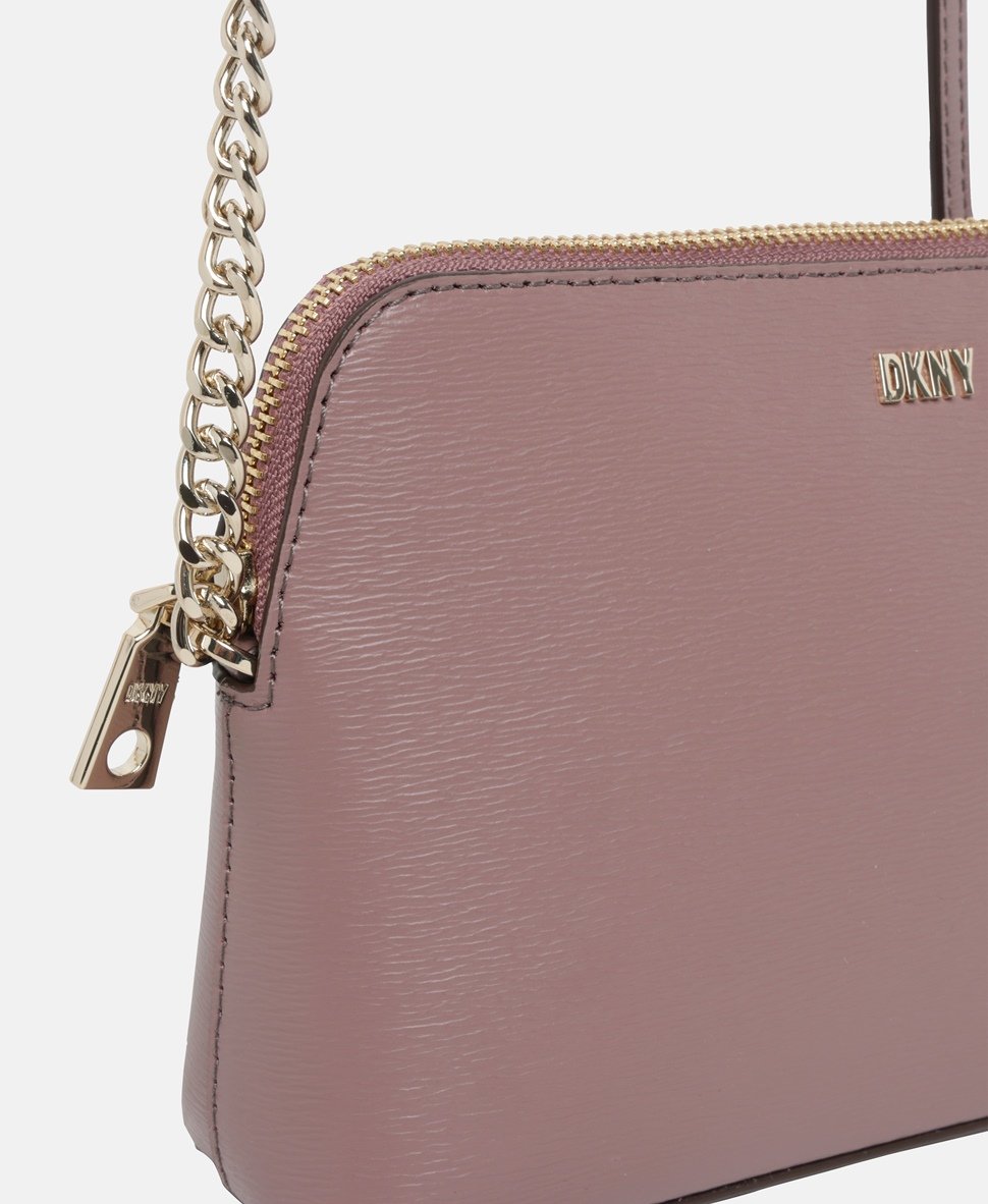 DKNY Kožená messenger taška Růžová 2