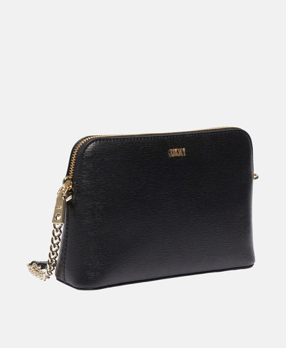 DKNY Kožená messenger taška Černá 1