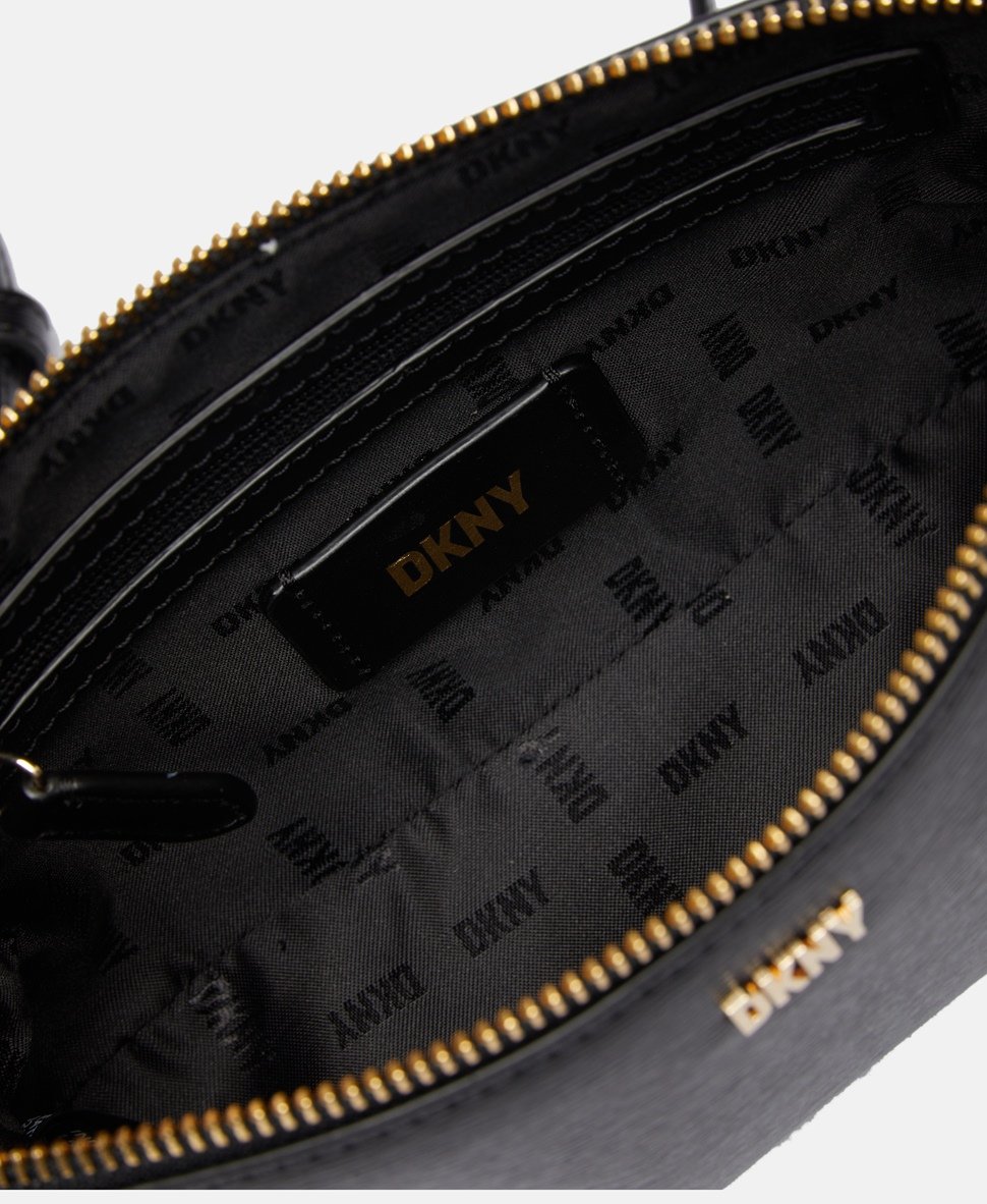 DKNY Kožená messenger taška Černá 3