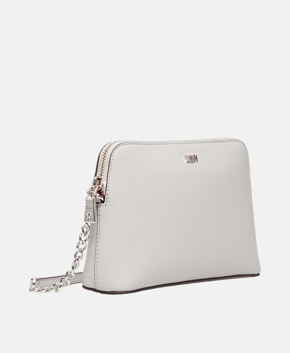DKNY Kožená messenger taška Šedá 1