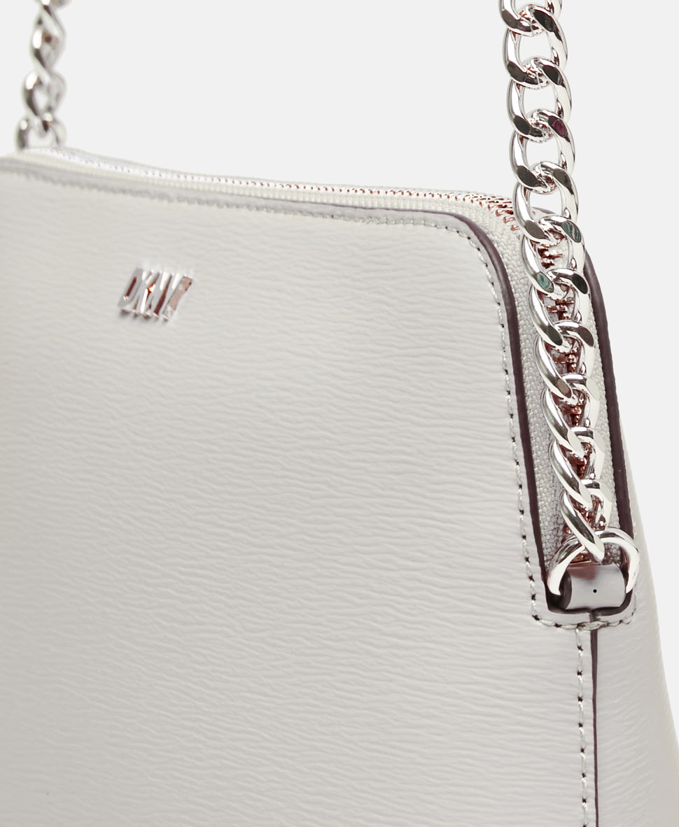 DKNY Kožená messenger taška Šedá 2