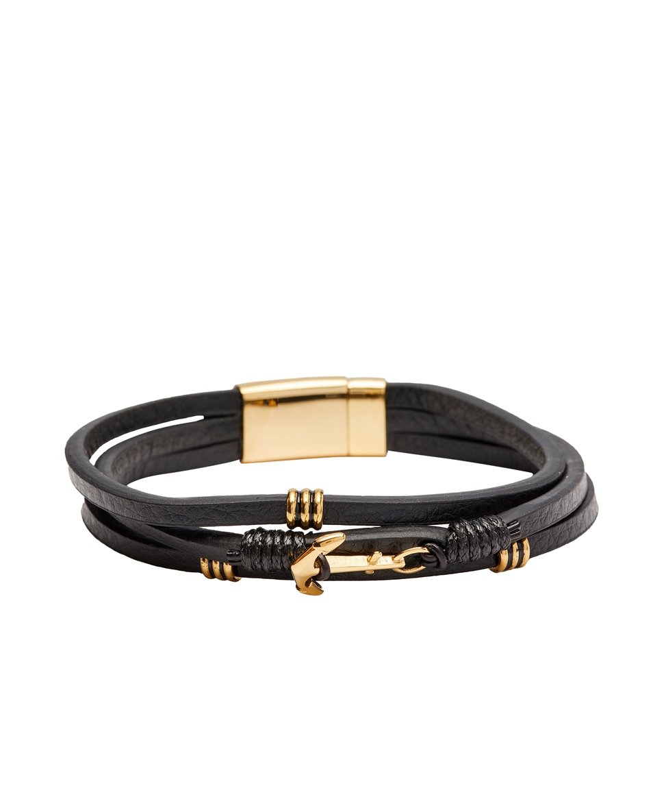 U.S. Polo Assn. kožený náramek Černá 2