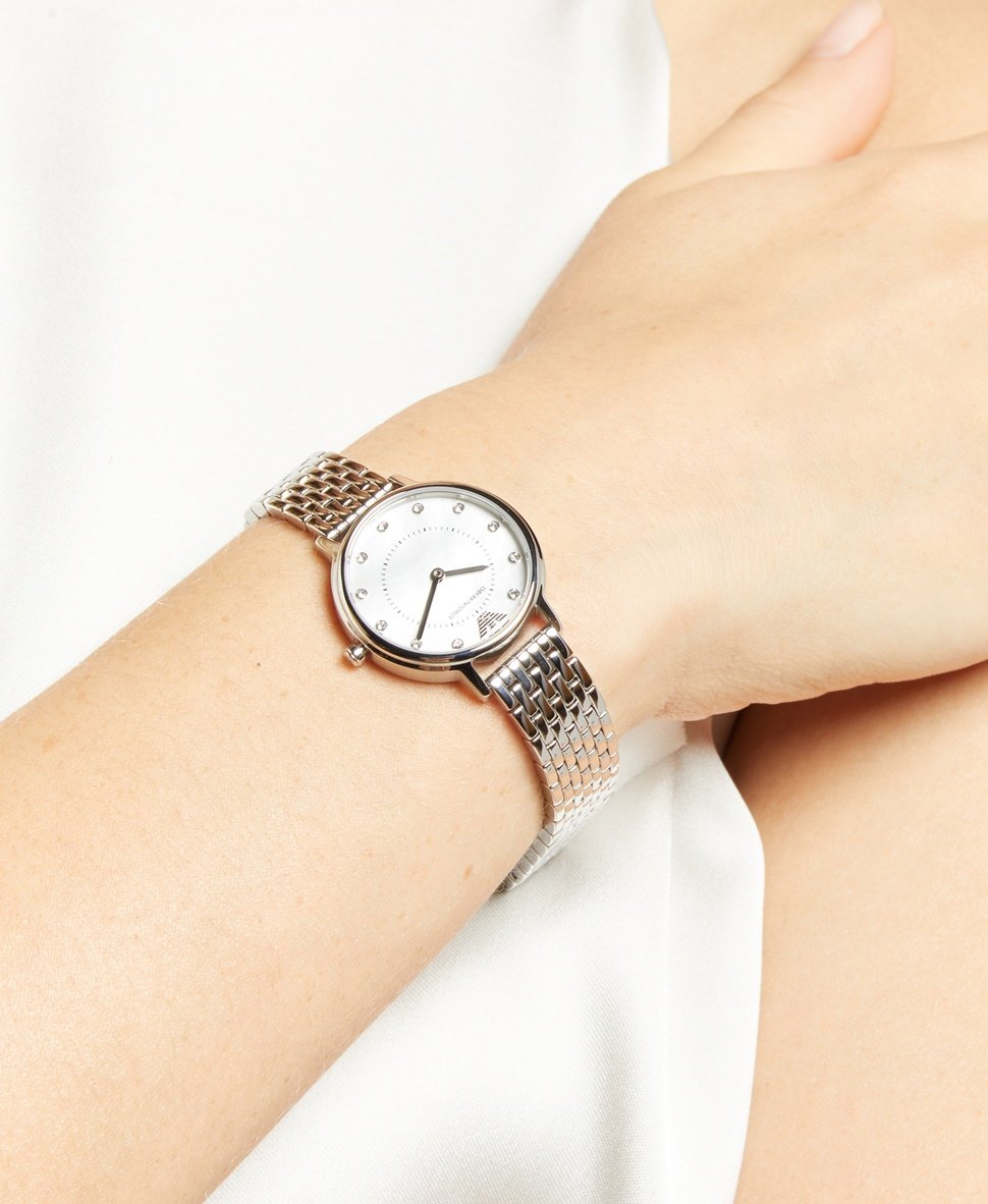 Emporio Armani hodinky Stříbrná 4