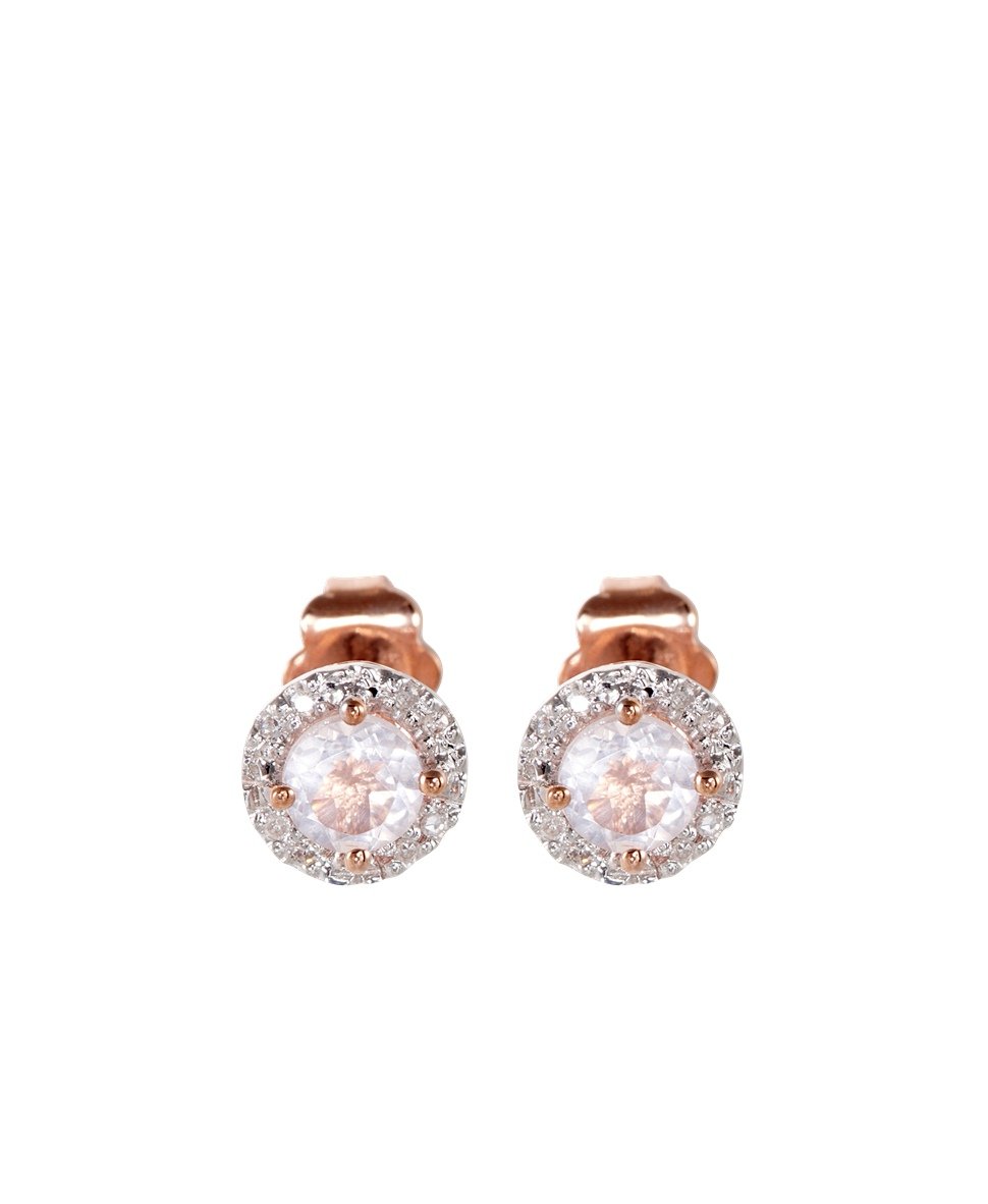 Le Diamantaire diamantové puzetové náušnice Růžově zlatá 1