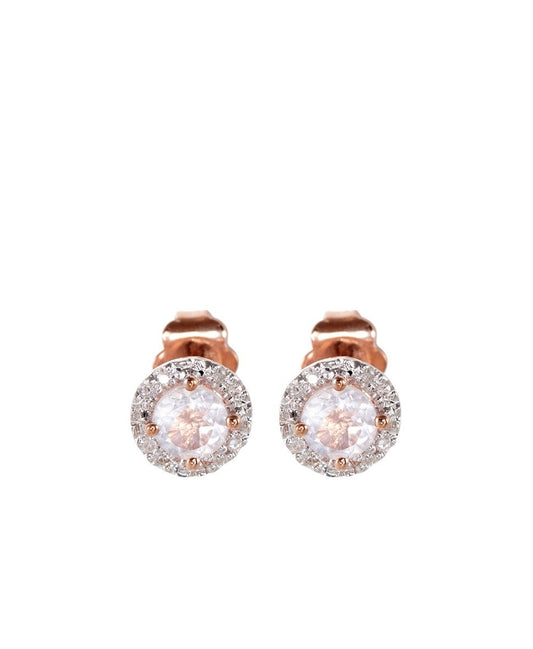Le Diamantaire diamantové puzetové náušnice Růžově zlatá 1
