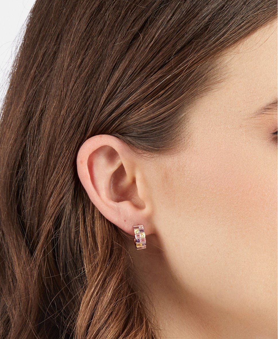 Lawrence Grey Jewelry Obručové náušnice Růžově zlatá 3