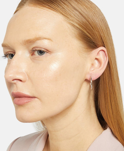Lawrence Grey Jewelry Obručové náušnice Stříbrná 3