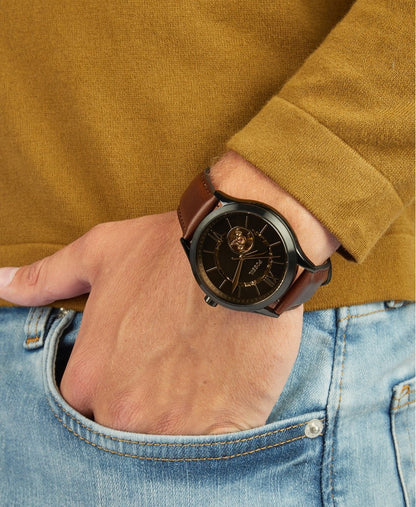Fossil automatické hodinky Hnědá 4