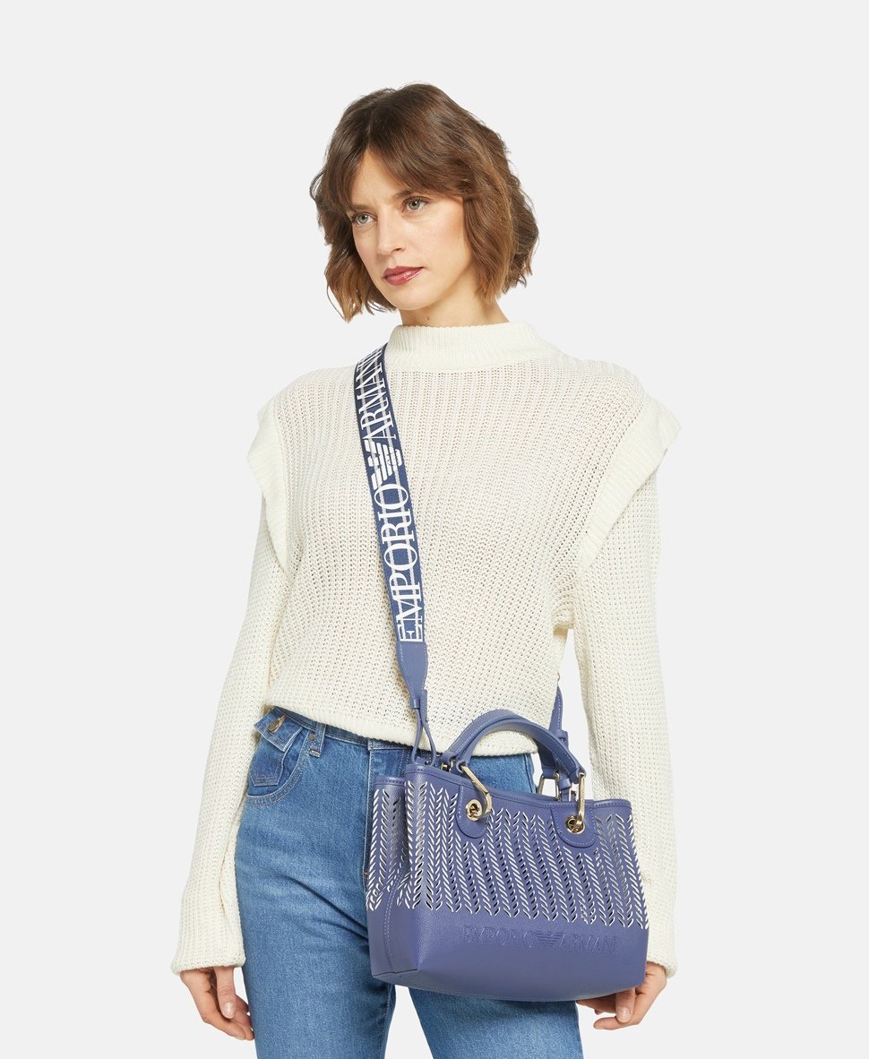 Emporio Armani kabelka tote Královsky modrá 5