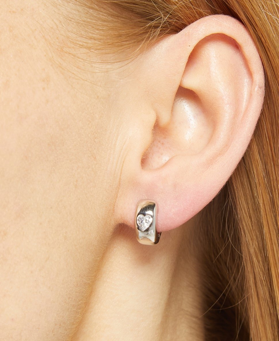 Lawrence Grey Jewelry Obručové náušnice Stříbrná 3