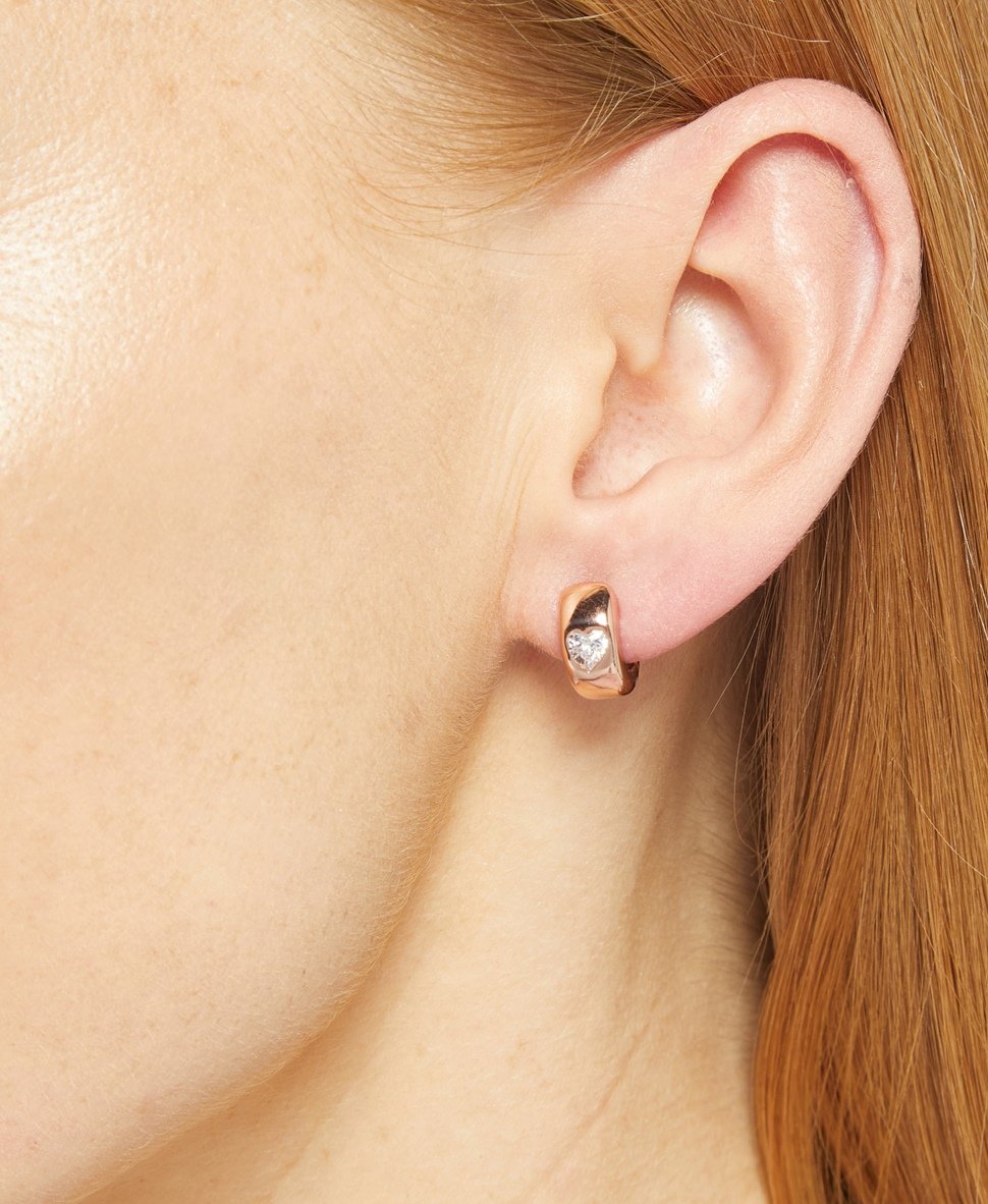Lawrence Grey Jewelry Obručové náušnice Růžově zlatá 3