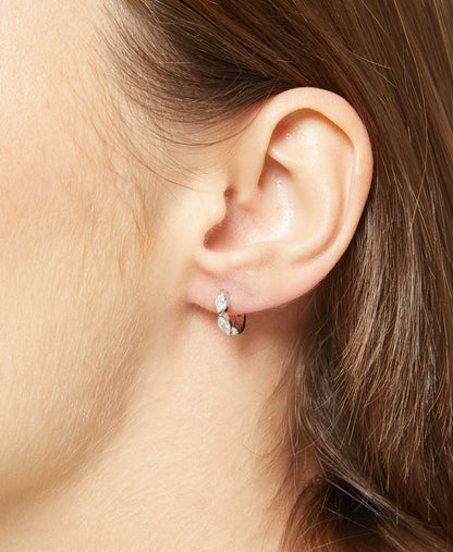 Lawrence Grey Jewelry Obručové náušnice Stříbrná 3