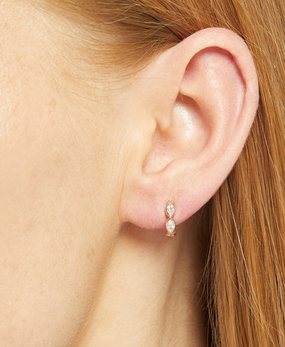 Lawrence Grey Jewelry Obručové náušnice Růžově zlatá 3