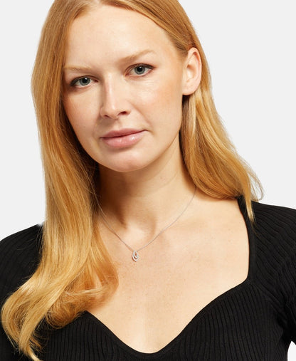 Bella Donna náhrdelník s diamantovým přívěskem Bílé zlato 3