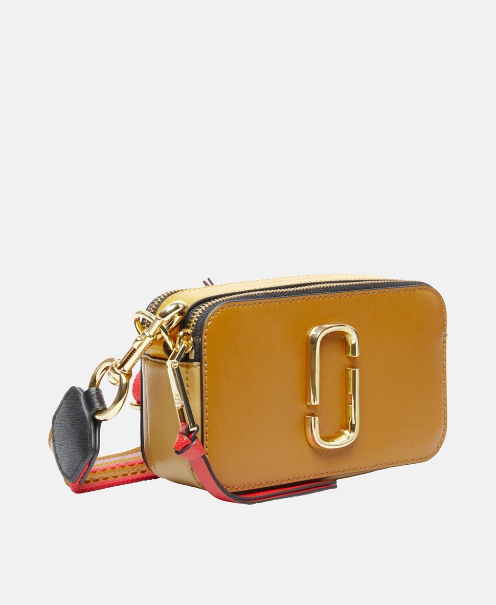 Marc Jacobs Kožená kabelka přes rameno Hnědá 1