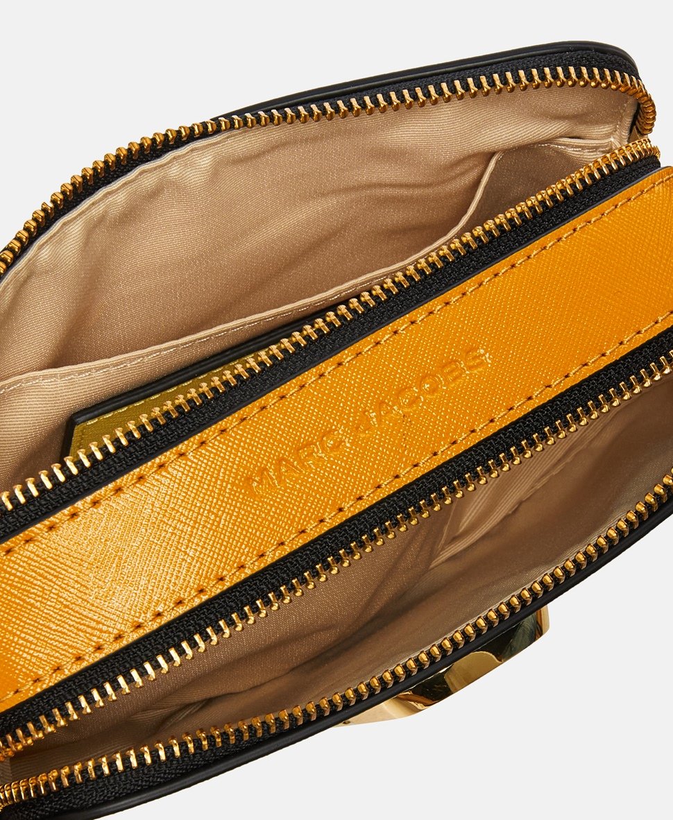 Marc Jacobs Kožená kabelka přes rameno Světle žlutá 3