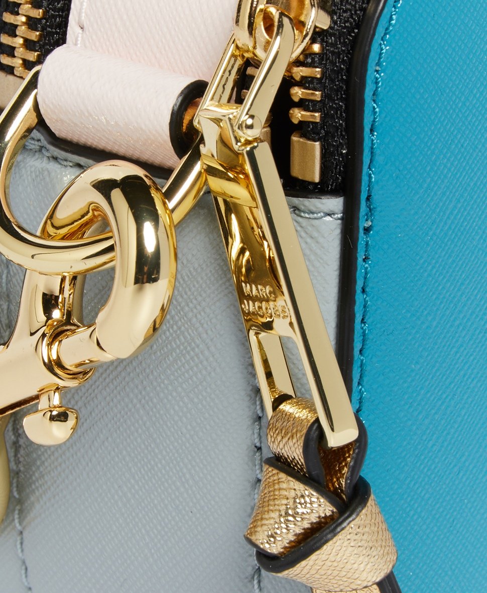 Marc Jacobs Kožená kabelka přes rameno Modrá 2