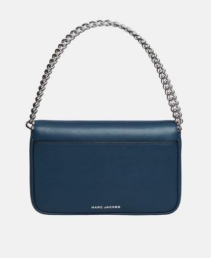 Marc Jacobs Kožená kabelka přes rameno Modrá 4