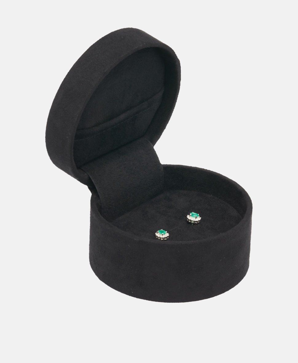 Diamanta diamantové puzetové náušnice Bílé zlato 3