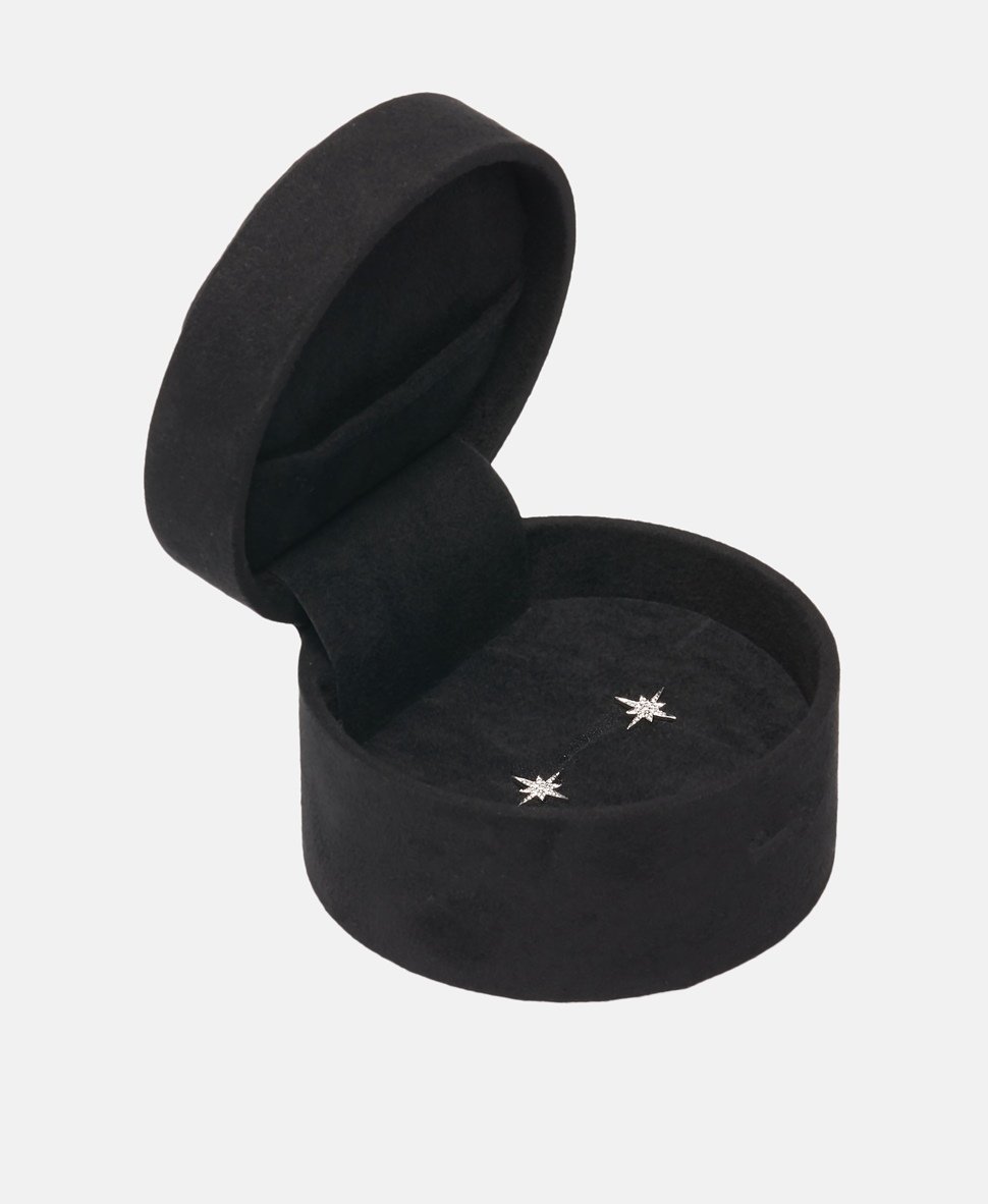 Diamanta diamantové puzetové náušnice Bílé zlato 3